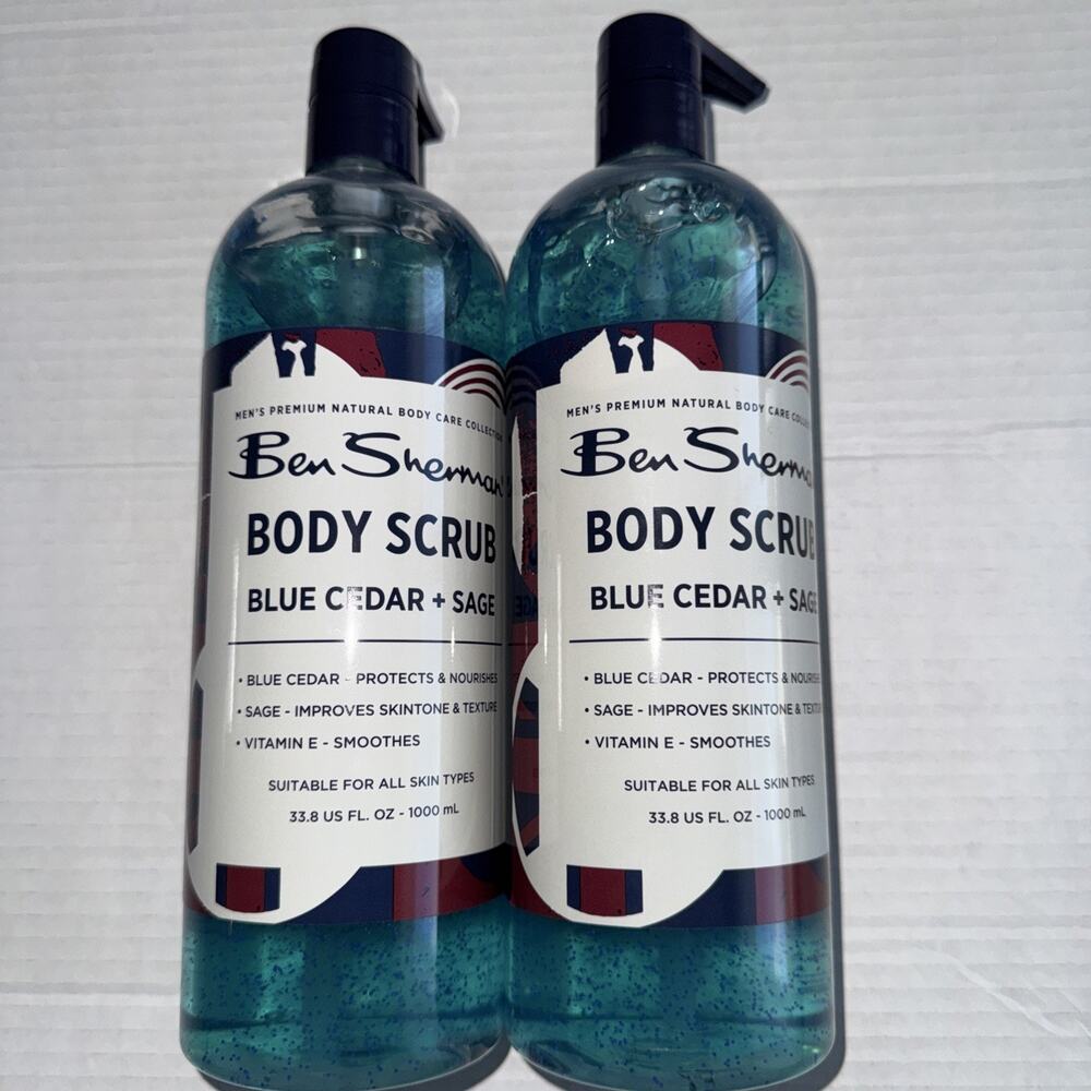 Ben Sherman Blue Cedar + Sage Body Scrub 33.8 fl oz Each Pack of 2